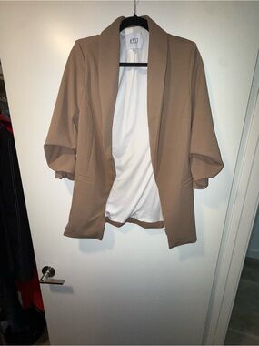 BBJ Los Angeles Taupe Blazer - Women's Tailored Suit Jacket